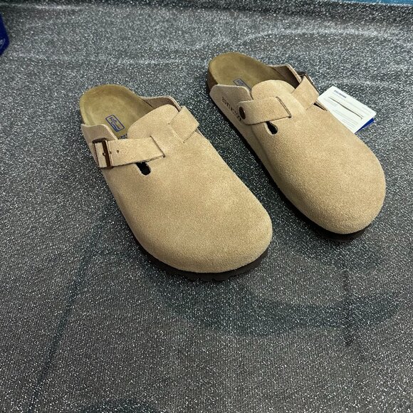 Women's Birkenstock Boston Mink Shoes - Picture 3 of 5